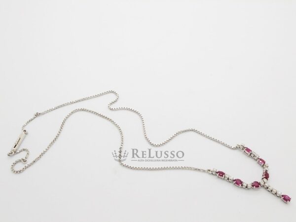 Collana con 1,70ct di rubini Mogok e diamanti per 0,40ct foto5