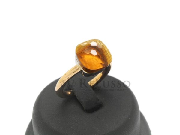 Anello Nudo Pomellato in oro rosa e quarzo citrino modello Classic foto4