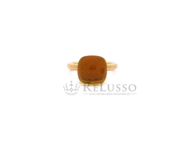 Anello Nudo Pomellato in oro rosa e quarzo citrino modello Classic foto3