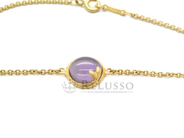 Bracciale Tiffany Olive Leaf Paloma Picasso® con ametista in oro giallo foto7