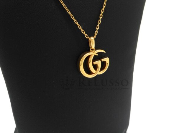 Collana Gucci GG Running in oro giallo. Pendente 17mm. foto7