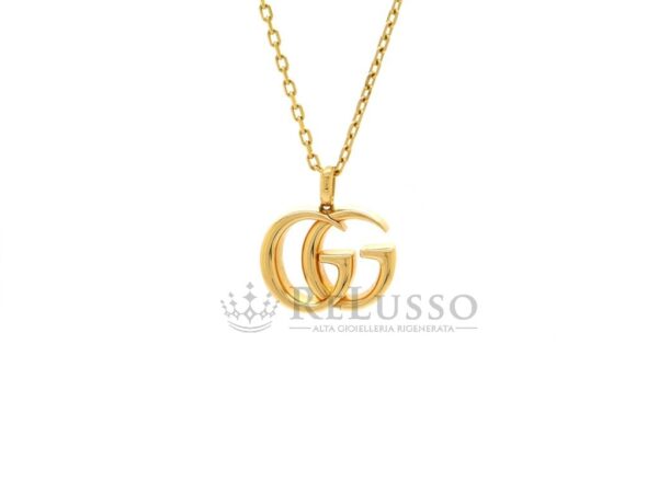 Collana Gucci GG Running in oro giallo. Pendente 22mm. foto4