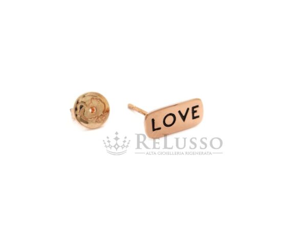 Orecchino singolo Dodo Love in oro rosa 9kt. foto7